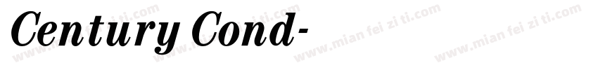 Century Cond字体转换